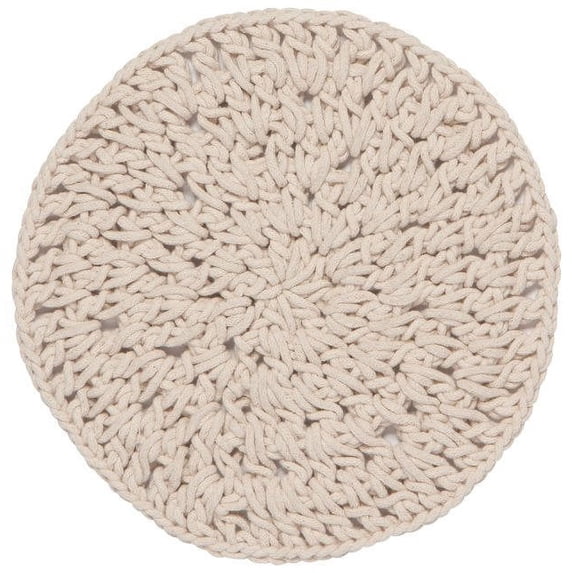 Knotted Trivet Natural - 9" Diameter