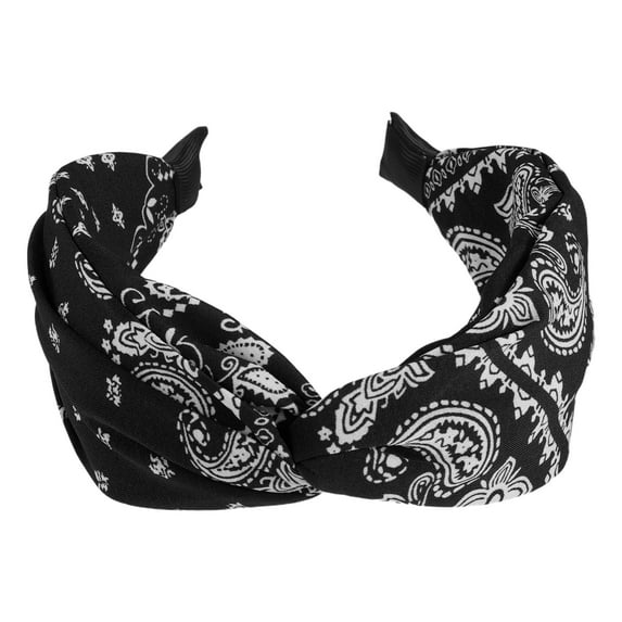 Knotted Wide Headband Fashion Hair Accessories for Women Girl Black 2.44" Width