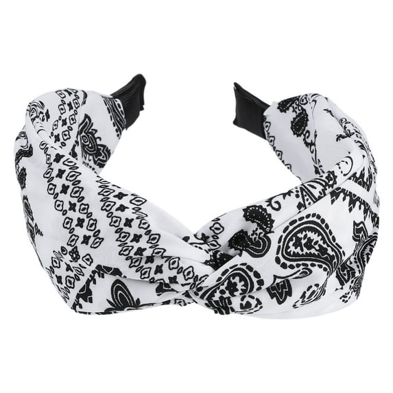 Knotted Wide Headband Fashion Hair Accessories for Women Girl White 2.44" Width
