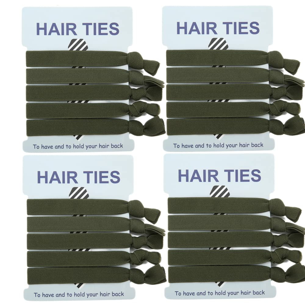 Knotted man bun Hair Ties 20pcs Hair Ties bands for Men Handmade