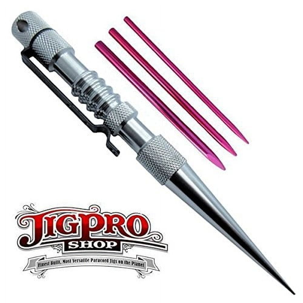 Knotters Tool II (Silver) w/ 3 Different Size Black Lacing Needles
