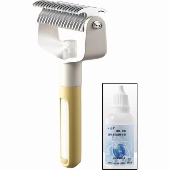 Knotting Comb for Cats Dogs, Multifunctional Pet Comb with Spray, Pet Hair Removal Tool Cat Dog Grooming Supplies Matted Fur Remover, Suitable for Long-haired or Curly-haired Pets