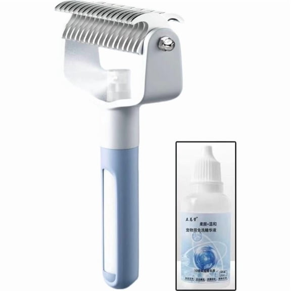 Knotting Comb for Cats Dogs, Multifunctional Pet Comb with Spray, Pet Hair Removal Tool Cat Dog Grooming Supplies Matted Fur Remover, Suitable for Long-haired or Curly-haired Pets