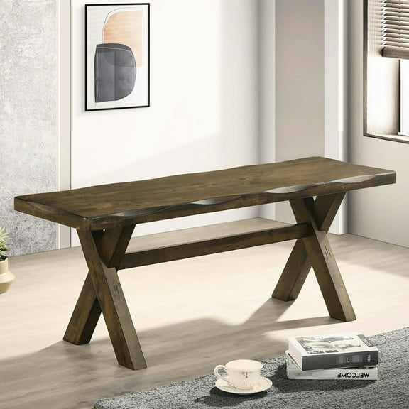 Knotty Nutmeg Bench For Dining And Social Occasions Compact Seating - Maximizes Space