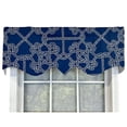 thumbnail image 1 of Knotty Regal Style All Season 3" Rod Pocket Valance 50" x 17" Blue by RLF Home, 1 of 3