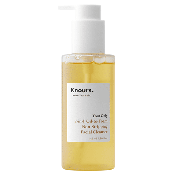 Knours. 2-in-1 Oil-to-Foam Facial Cleanser with Honey & Plant Oils, 4.97 fl oz