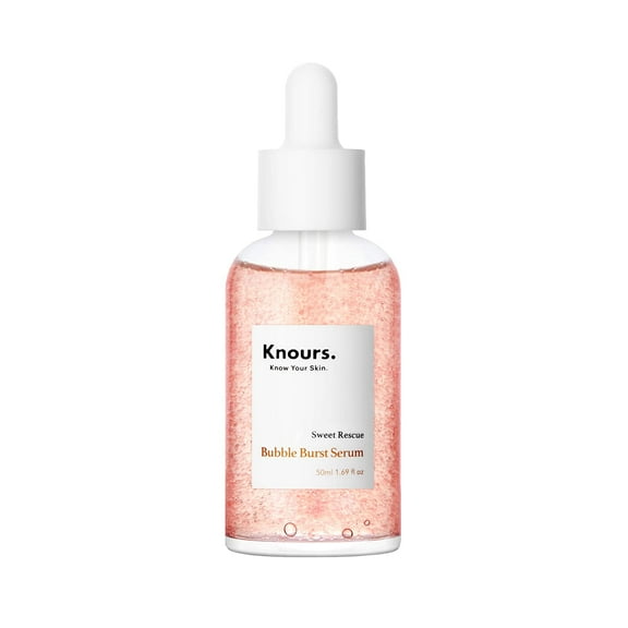 Knours. Balancing 5HA Gromwell Root Oil Bubble Burst Serum, Rose Water Niacinamide Retinal Hydrating Improve Tone Clean Korean Skincare Beauty (50ml 1.69fl. oz.)