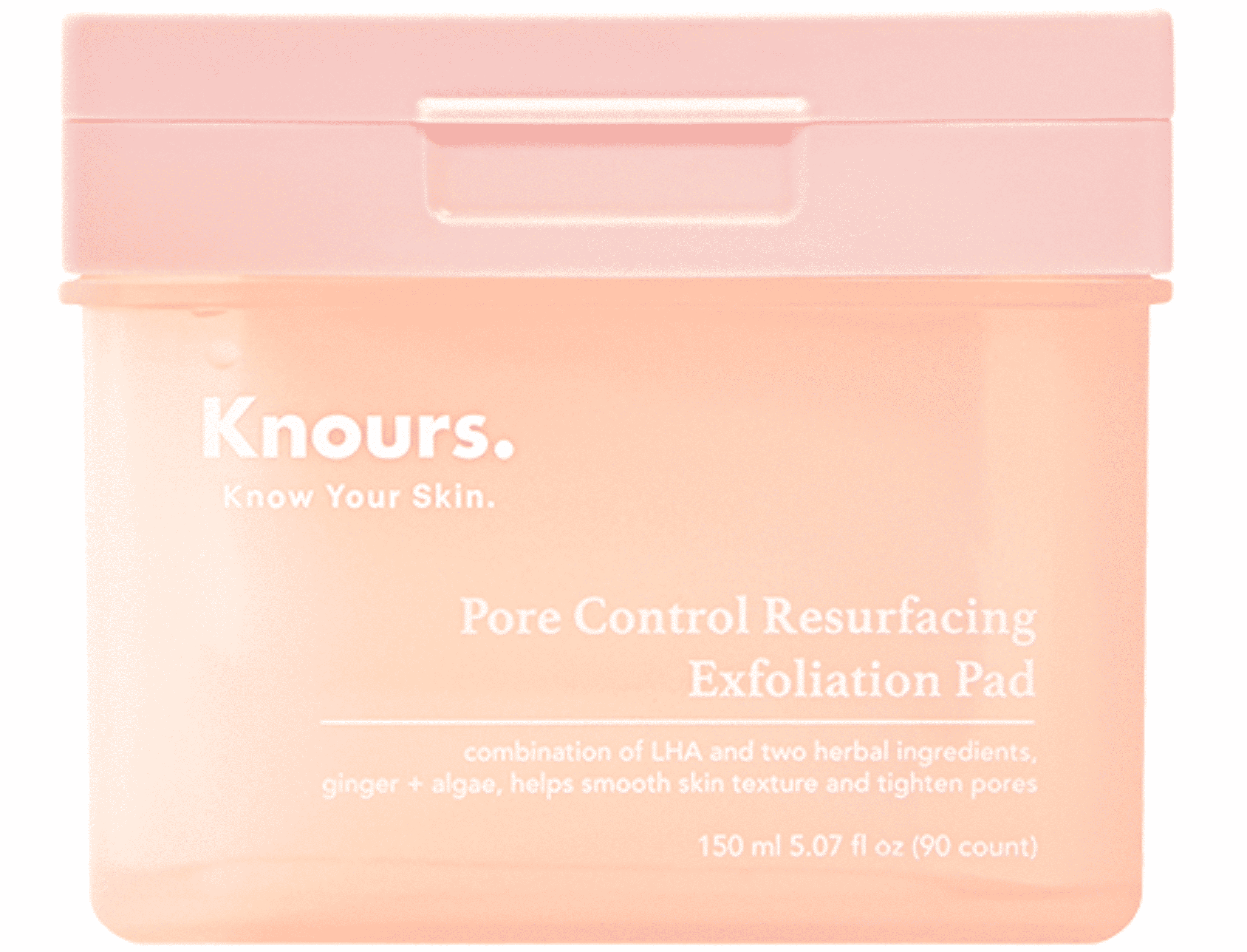 Knours. Pore Control Resurfacing Exfoliation Pad 175 ml 5.9 fl.oz. (90 count) Pink