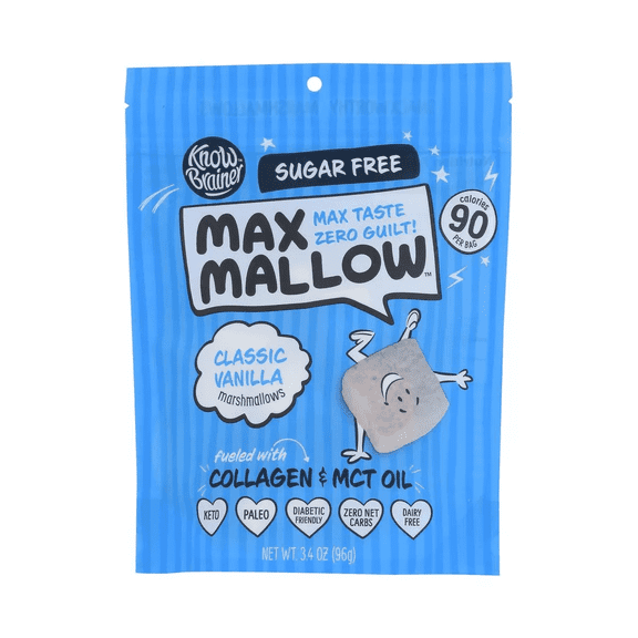 Know Brainer Foods Classic Vanilla Marshmallows 96 Gm - Pack Of 6
