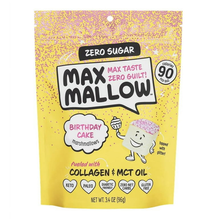エクササイズグッズ Mallow Know Brainer Max Mallow Birthday Cake - Guilt-Free & Zero Sugar