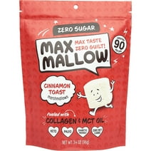 Know Brainer Max Mallow Cinnamon Toast - Guilt-Free & Zero Sugar Marshmallows - Low Carb, Zero Fat, Gluten Free & Ketogenic - Marshmallow Fueled with Collagen, MCT Oil 3.4oz bag - 3.4oz Bag