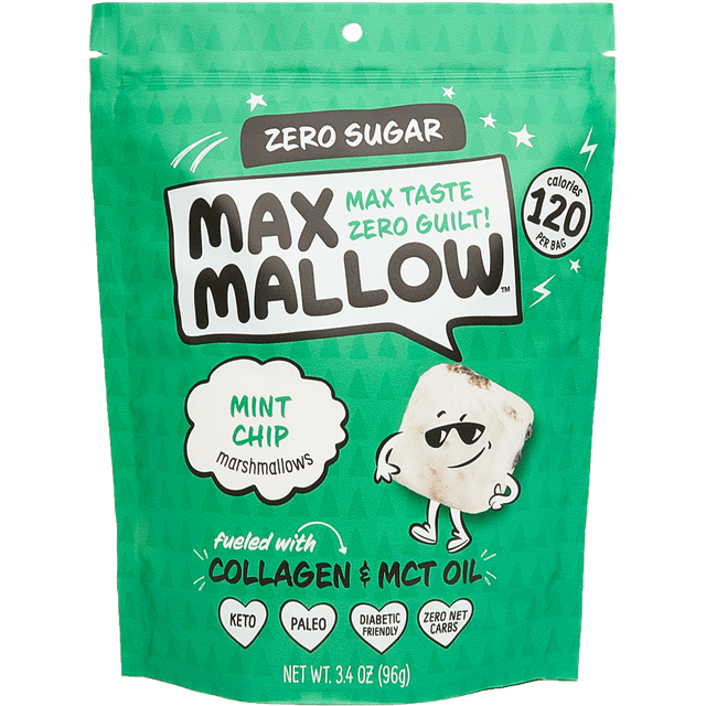 Know Brainer Max Mallow Mint Chip - Guilt-Free & Zero Sugar Marshmallows - Low Carb and Zero Fat