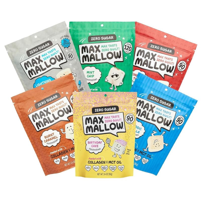 Know Brainer, Vegan Marshmallows, Keto, 6 Pack, Sugar-Free Snacks
