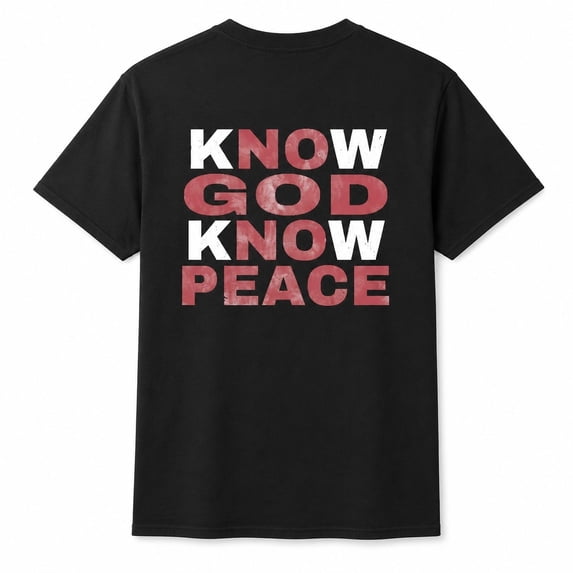Know God Know Peace Graphic T-Shirt, Unisex Classic Fit Cotton Tee