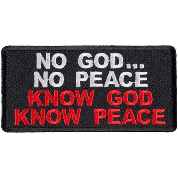 Know God Know Peace Patch, Religious Patches