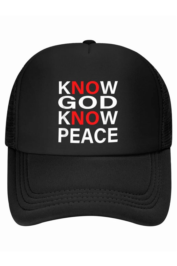 Know God Know Peace, Religious Peace Inspiration Style Baseball Cap