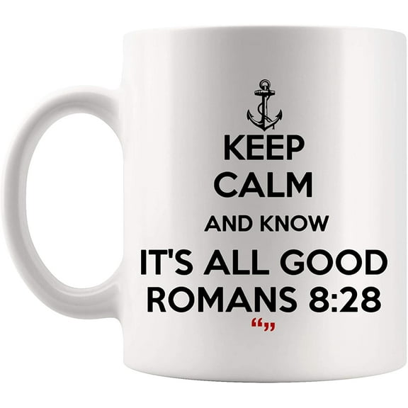 Know All Good Romans 8:28 People World Knowledge Mug Coffee Cup Tea Mugs Beer Cup | Funny Gift Co-worker Sarcastic Quotes Meme Humor Gifts Sayings Office