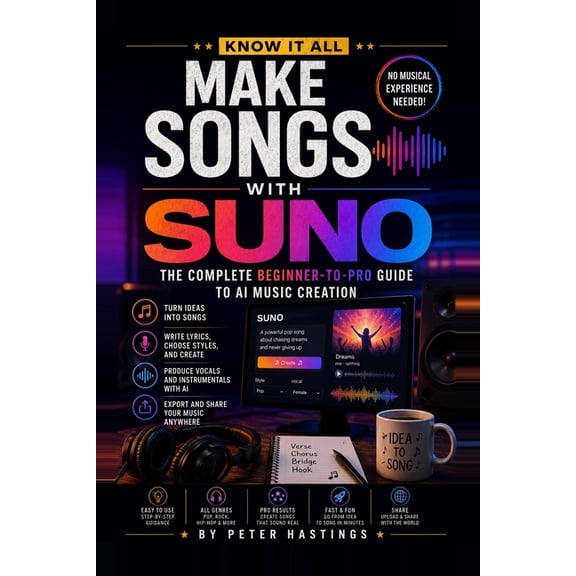 Know It All Make Songs W Ith Suno: The Complete Beginner-To-Pro Guide to AI Music Creation, Book 6, (Paperback)