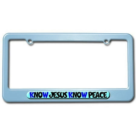 Know Jesus Know Peace No - Religious License Plate Frame