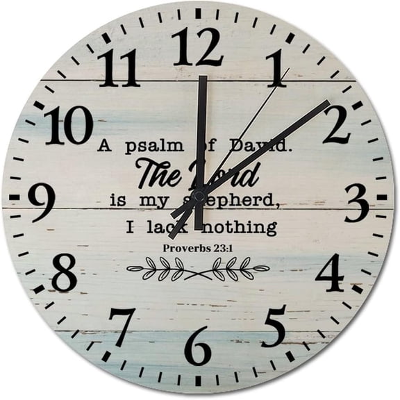 and We Know That for Those Who Love God Wood Clock for Home/Office//Kitchen/School Wall Clocks Non-Ticking Silent Battery Operated Vintage Quartz Decro Clock Easy to Read 12 inch
