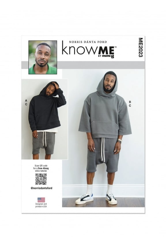 Know Me Sewing Pattern 2023 Men A (S-M-L-XL-XXL) Hoodies, Shorts