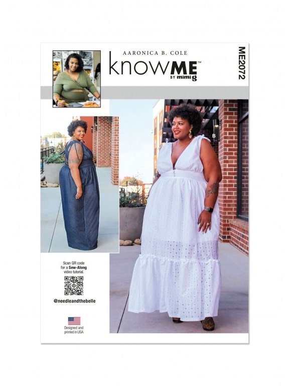 Know Me Sewing Pattern 2072 - Jumpsuits and Dresses for Women - M1 (10-12-14-16-18) - Easy