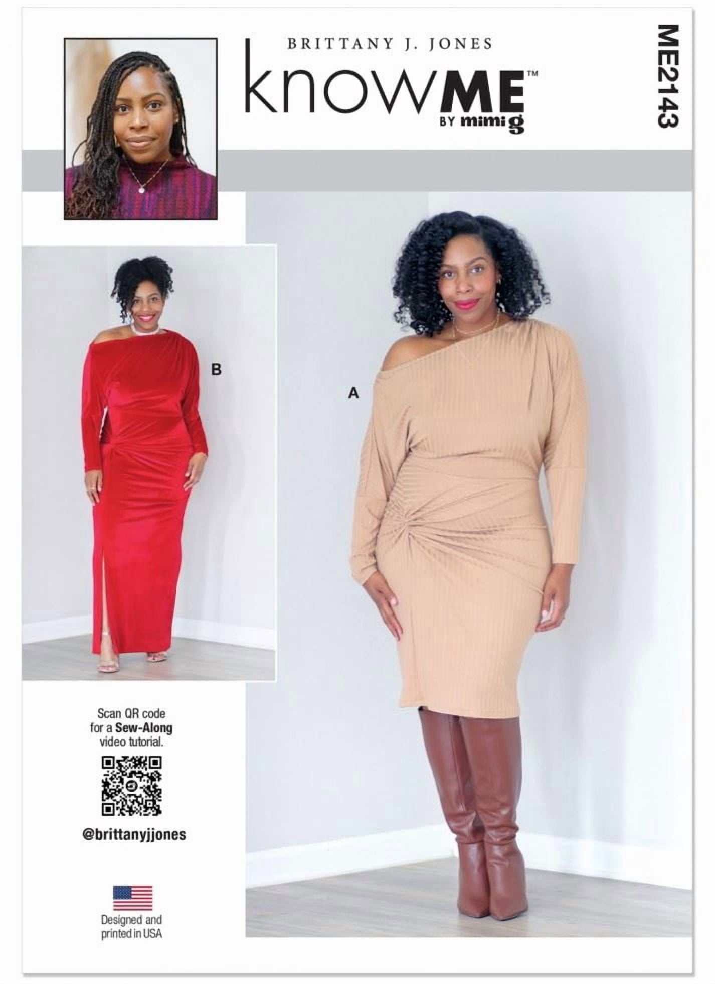 Know Me Sewing Pattern 2143 - Dresses for Women - D6 (10-12-14-16-18-20