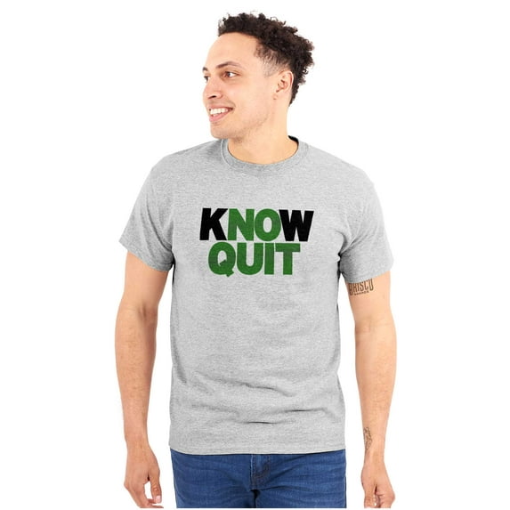 Know No Quit Motivation Gym Workout Plus Size Crewneck Graphic Tee Shirt Brisco Brands 3X