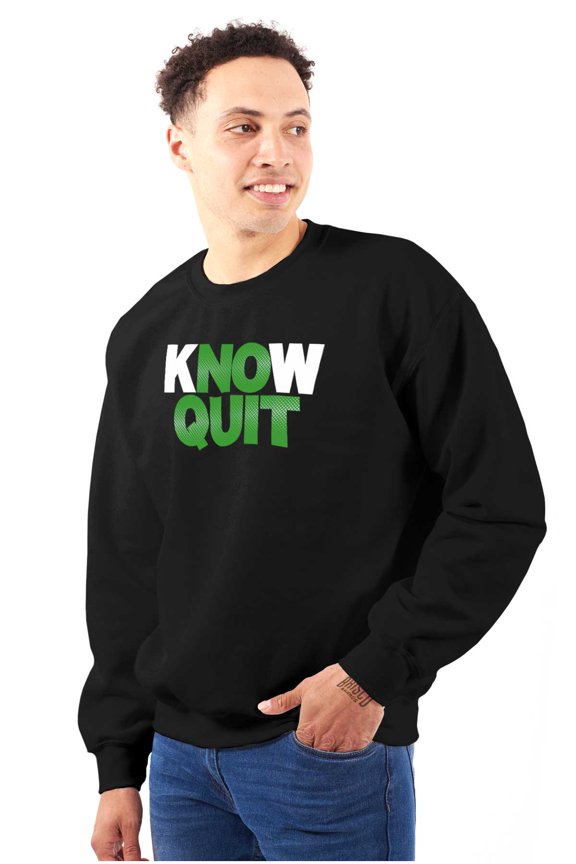 Know No Quit Motivation Gym Workout Unisex Plus Fleece Graphic Sweatshirt Brisco Brands 3X