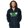 thumbnail image 1 of Know No Quit Motivation Gym Workout Zip Up Hoodie Men's Women's Brisco Brands L, 1 of 6