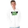 thumbnail image 1 of Know Quit Motivation Workout Exercise Zip Up Hoodie Men's Women's Brisco Brands M, 1 of 6