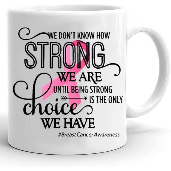 We Don't Know How Strong We Are Mug, Breast Cancer Mug, Gifts For Her, Breast Cancer Awareness, Support The Fighter Spooky Mug Pumpkin Fall Mugs Ghost Mugs Coffee Halloween Cup, Funny Ghost Mug