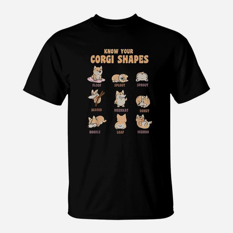 Know Your Corgi Shapes Cute Dog Owner Funny TShirt - Walmart.com