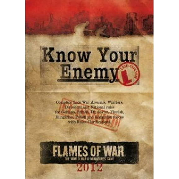 Pre-Owned Know Your Enemy: Late War Edition 2012 (Paperback) 0987660934 9780987660930