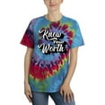 thumbnail image 1 of Know Your Worth Retro Style. Tie Dye Spiral Women -Image by Shutterstock, Female Large, 1 of 4
