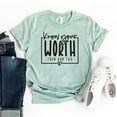 thumbnail image 1 of Know Your Worth Then Add Tax T-shirt Motivational Shirt Inspirational Tee Supportive Gift Women's Entrepreneur Coach Shirts Motivation Funny Women Empowered, 1 of 3
