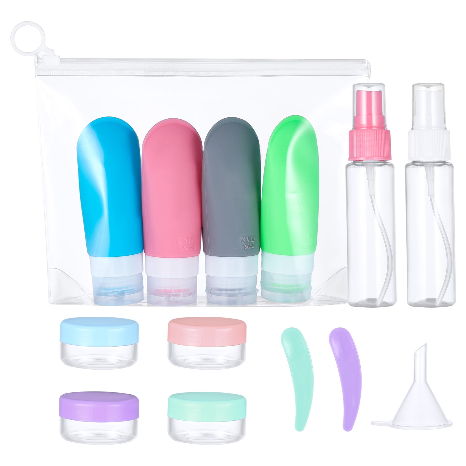 Knowbie 14 Pack Travel Bottles Jars Set for Toiletries, TSA Approved