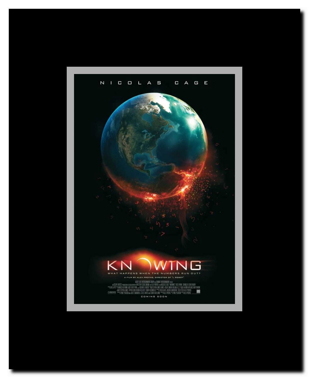 Knowing Framed Movie Poster