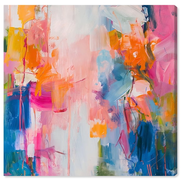 Knowing Me Canvas Modern Color Abstract by Art Remedy, Gallery Wrapped, 40" x 40"