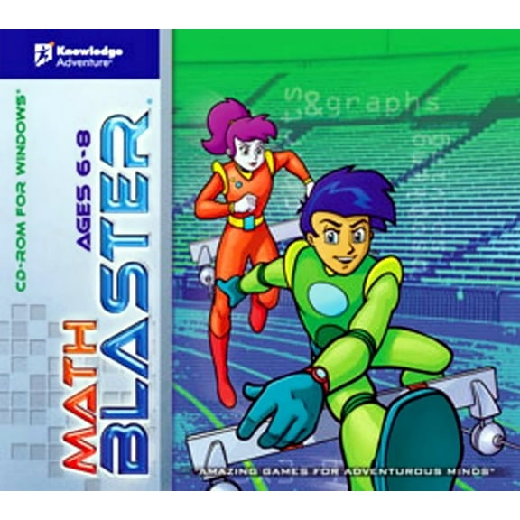 Knowledge Adventure: Math Blaster Ages 6 - 8 (PC DIsc) 1 User