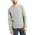 thumbnail image 1 of Knowledge Cotton Apparel Mens Striped Organic Cotton Sweatshirt XX-Large Gray, 1 of 3