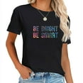 thumbnail image 1 of Knowledge Is Power Back to School Gifts Trendy Graphic Tees for Women - Short Sleeve T-Shirt with Stylish Design, 1 of 3