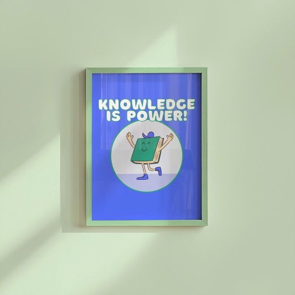Knowledge Is Power Book Classroom Poster