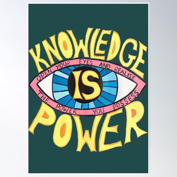 Knowledge Is Power Poster Wall Art, Modern Wall Decor, 24x36 UNFRAMED