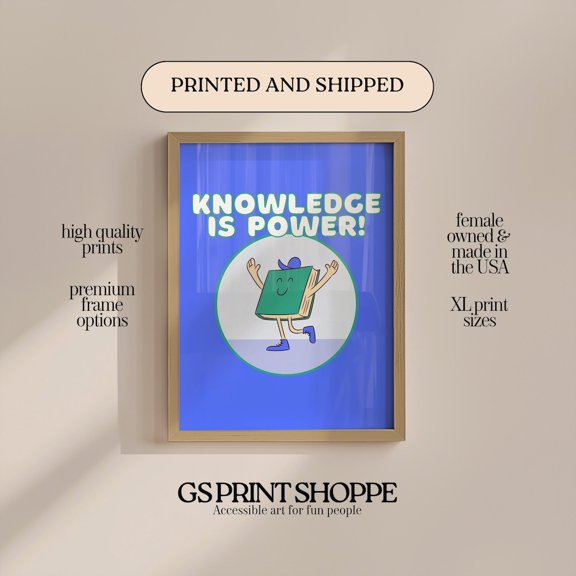 Knowledge Is Power Vertical Poster