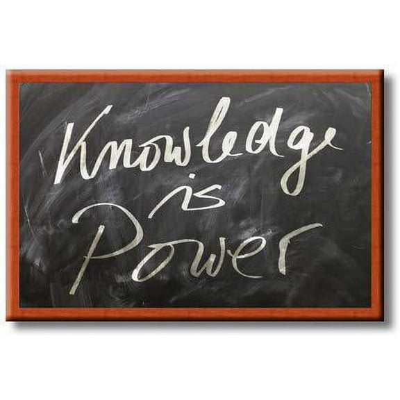 Knowledge is Power Inspirational Quote Motivational Inspiring Achievement Success Picture on Stretched Canvas, Wall Art Décor, Ready to Hang