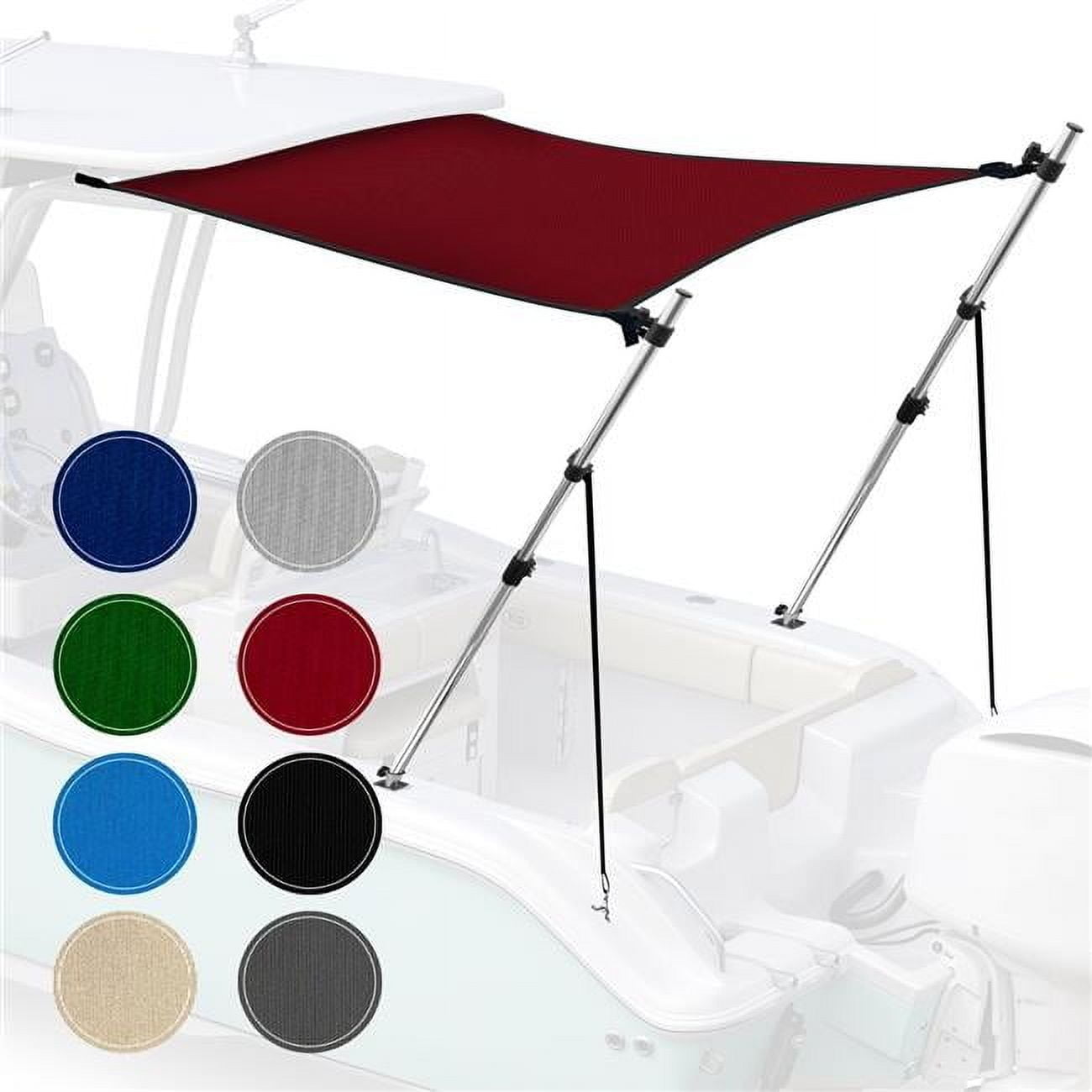 KNOX Universal T-Top Bimini Tops, Sun Shade Kit, Adjustable Poles