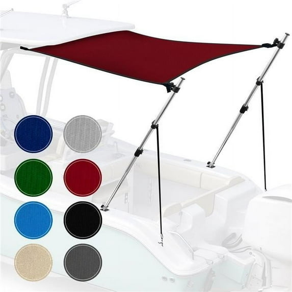 Knox 6EXMRN 114 x 102 in. Universal T-Top Shade Extension for Boats Bimini Tops, Burgundy