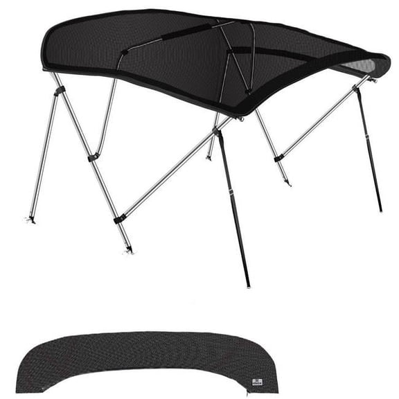 Knox B31-T31Z 61-66 in. 3 Bow Bimini Tops for Boats & Fadeproof, Mesh