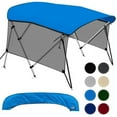 thumbnail image 1 of Knox B32-T32B-Z3 67-72 in. Universal 3-Bow Bimini Tops for Boats with Mesh Sidewalls - Pacific Blue, 1 of 6